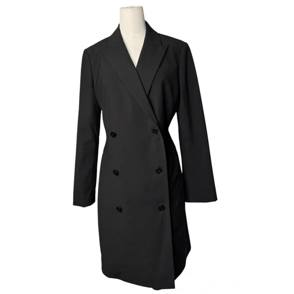THEORY | Wool Blend Blazer  Black Dress  Size 00 - Picture 5 of 11